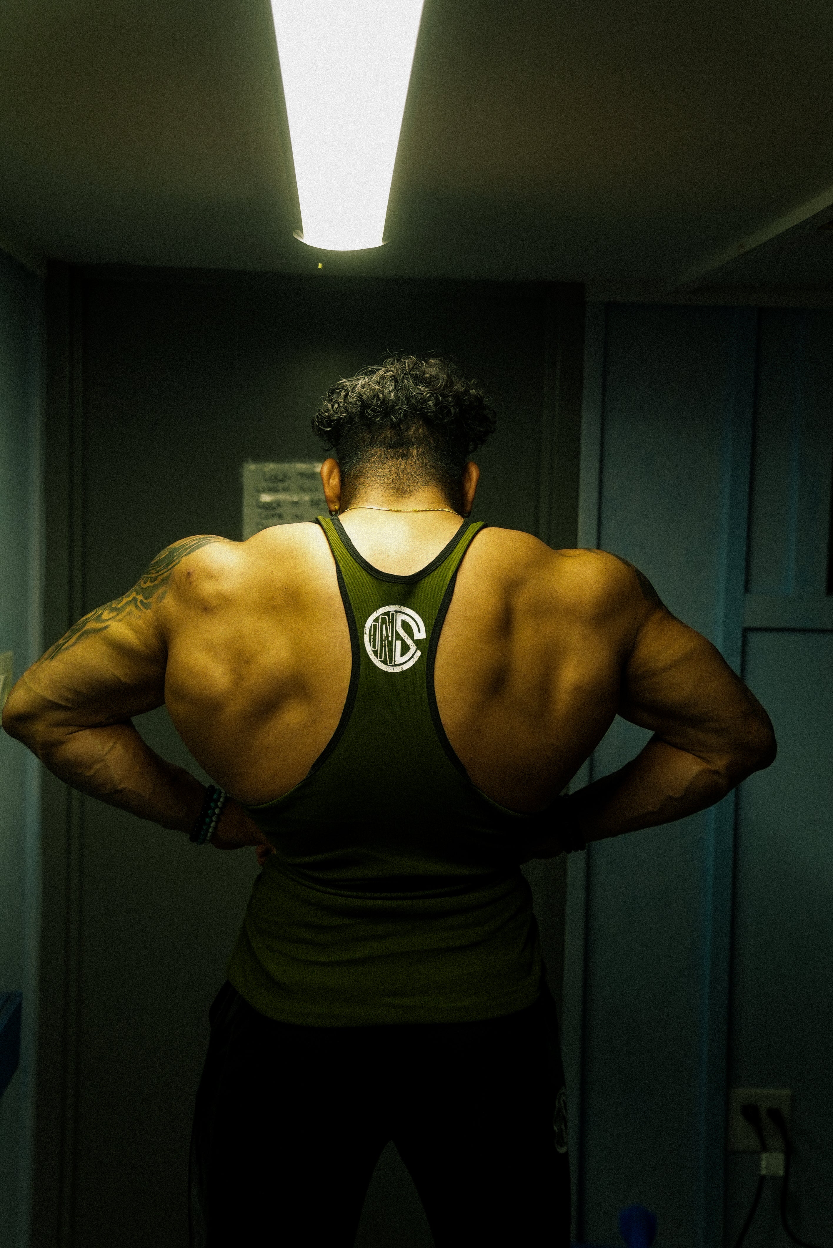 Army Green Iron Therapy Heavyweight Tank Top - Image 3