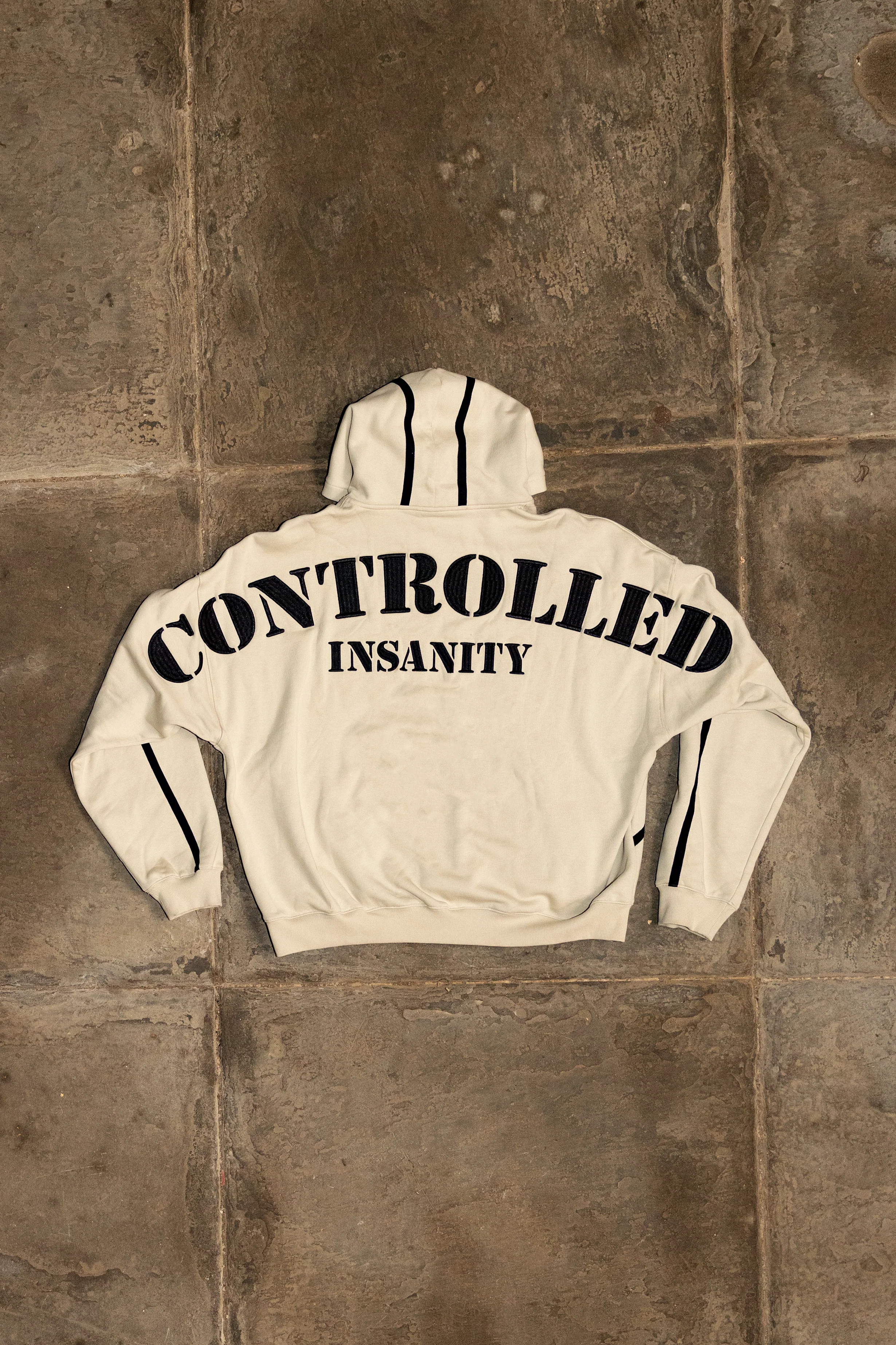 Beige Tech Hoodie - Image 3