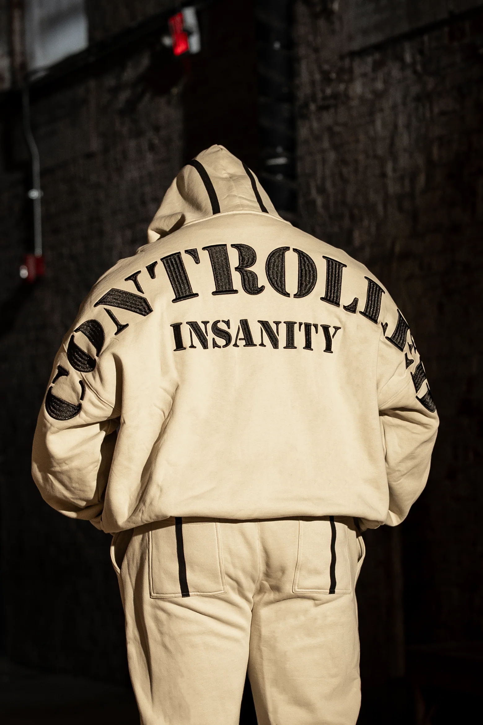 Beige Tech Hoodie - Image 4