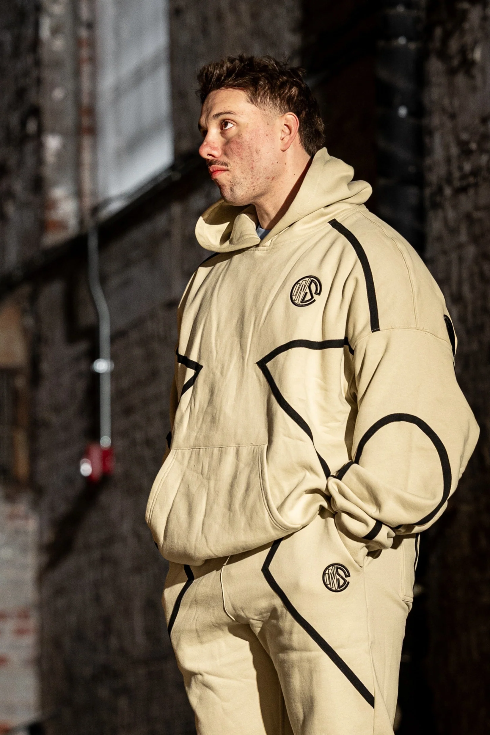 Beige Tech Hoodie - Image 5
