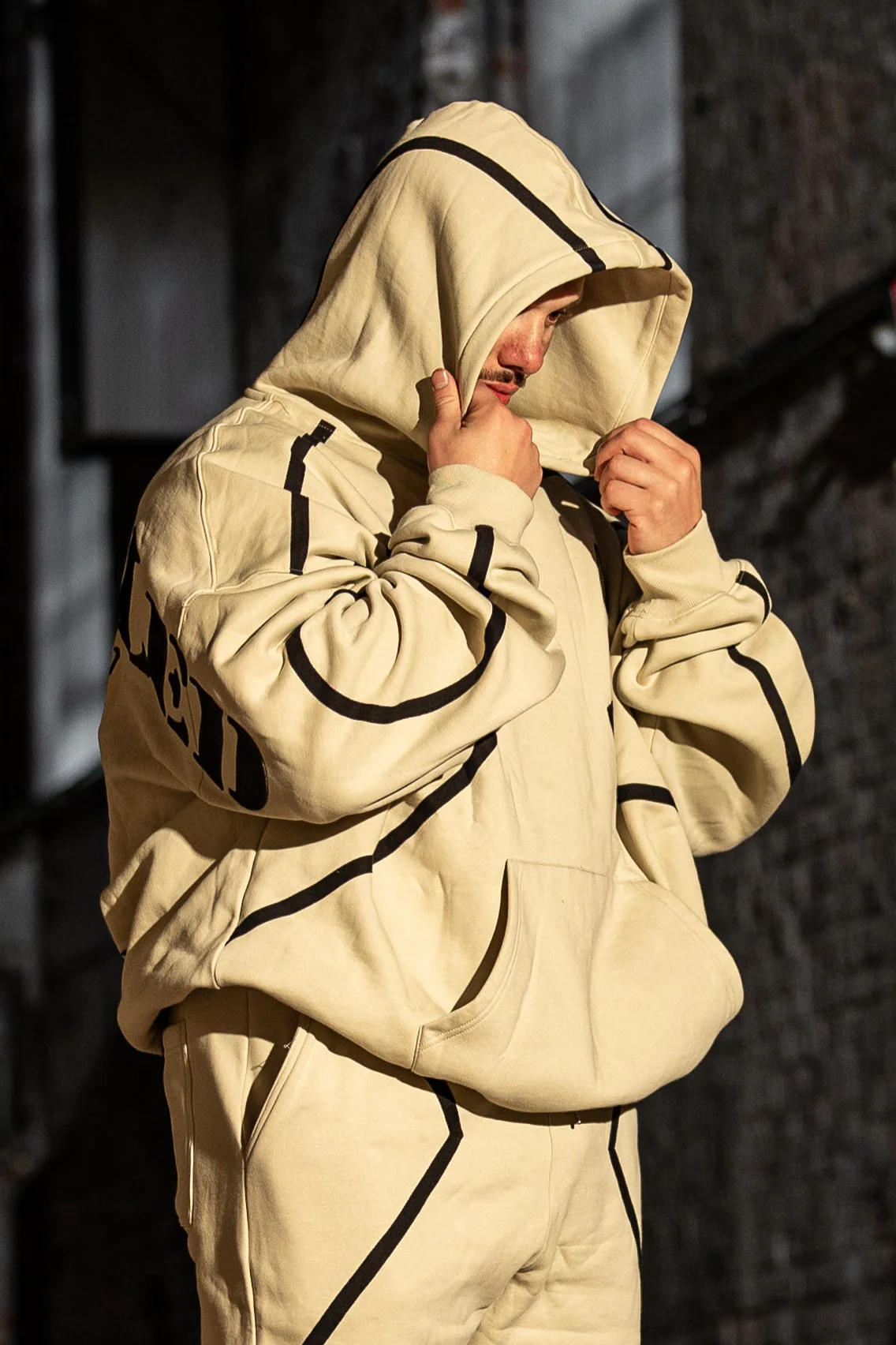 Beige Tech Hoodie - Image 6