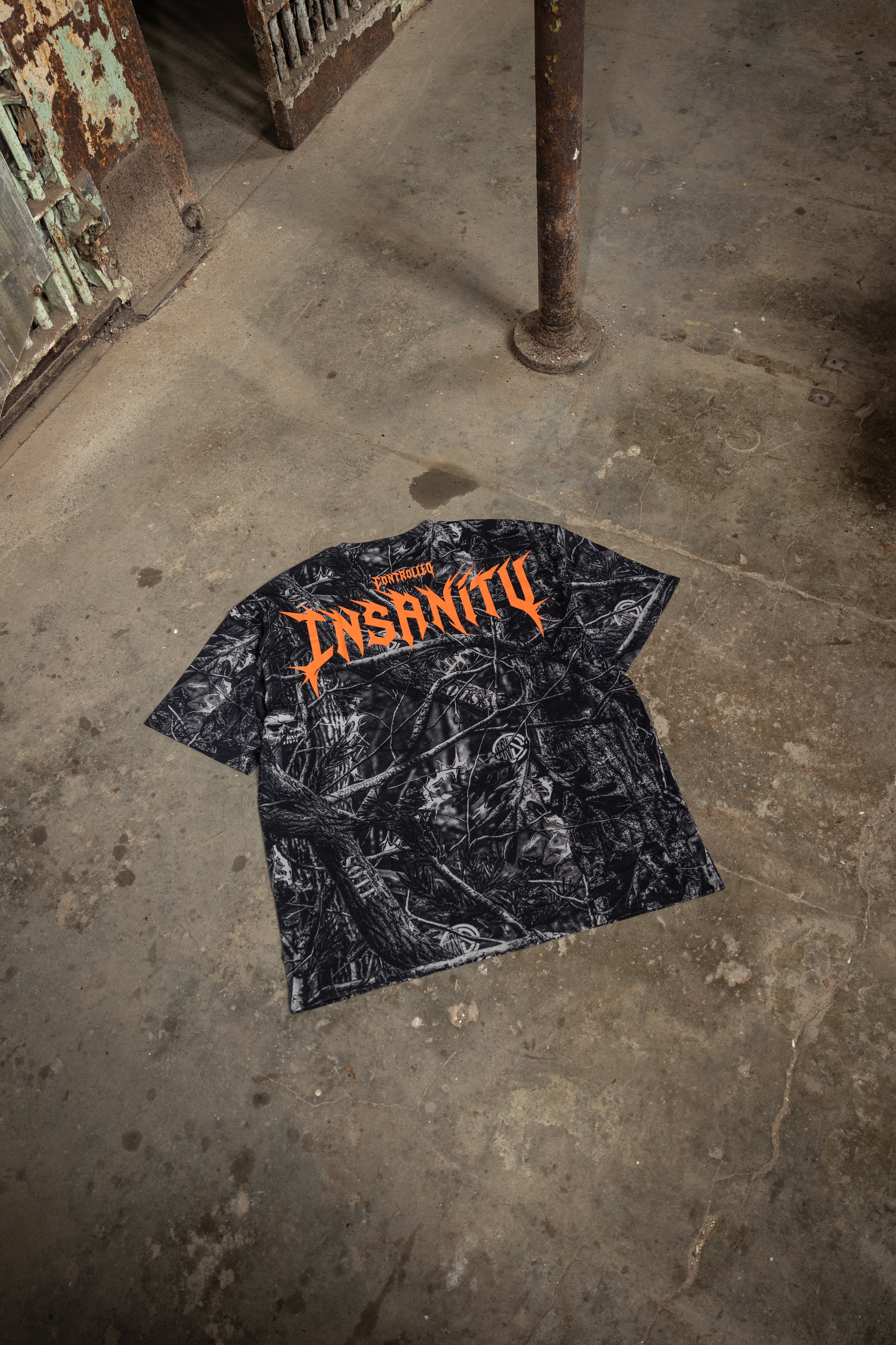 Orange Dark Aether Camo Tee - Image 3