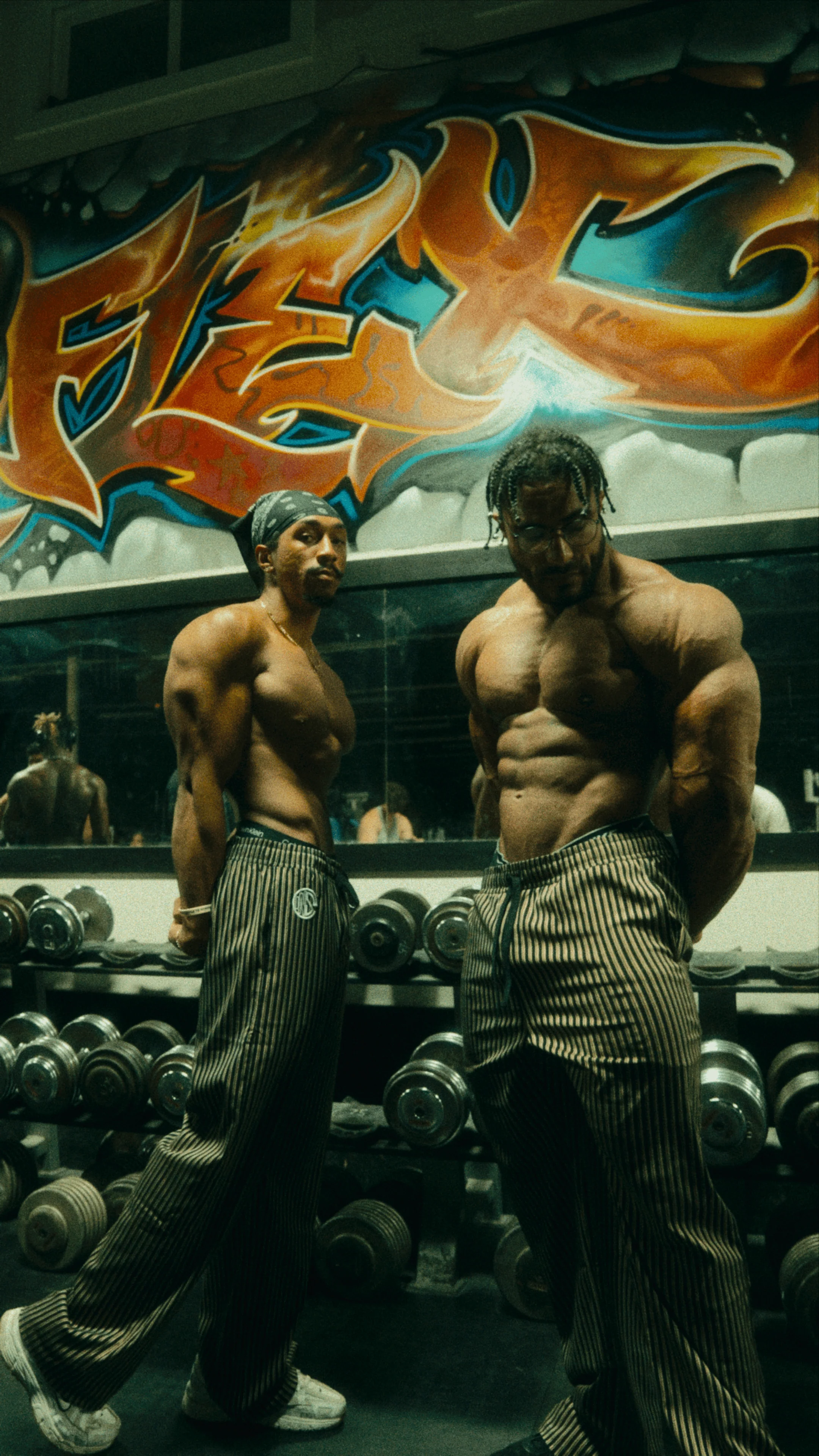 Onyx Black Pinstripe Sweatpants - Image 13