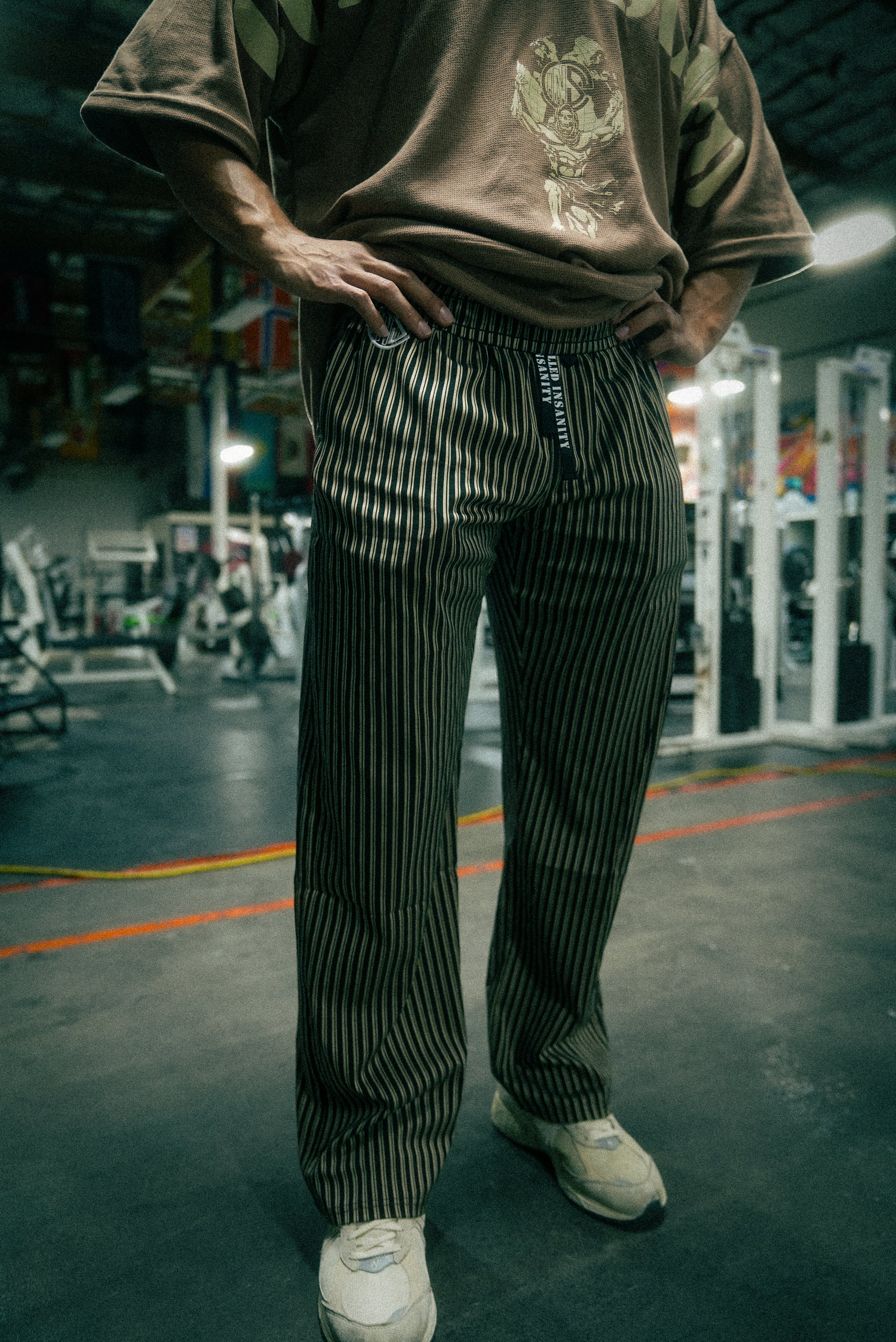 Olypmic Gold Pinstripe Sweatpants - Image 4
