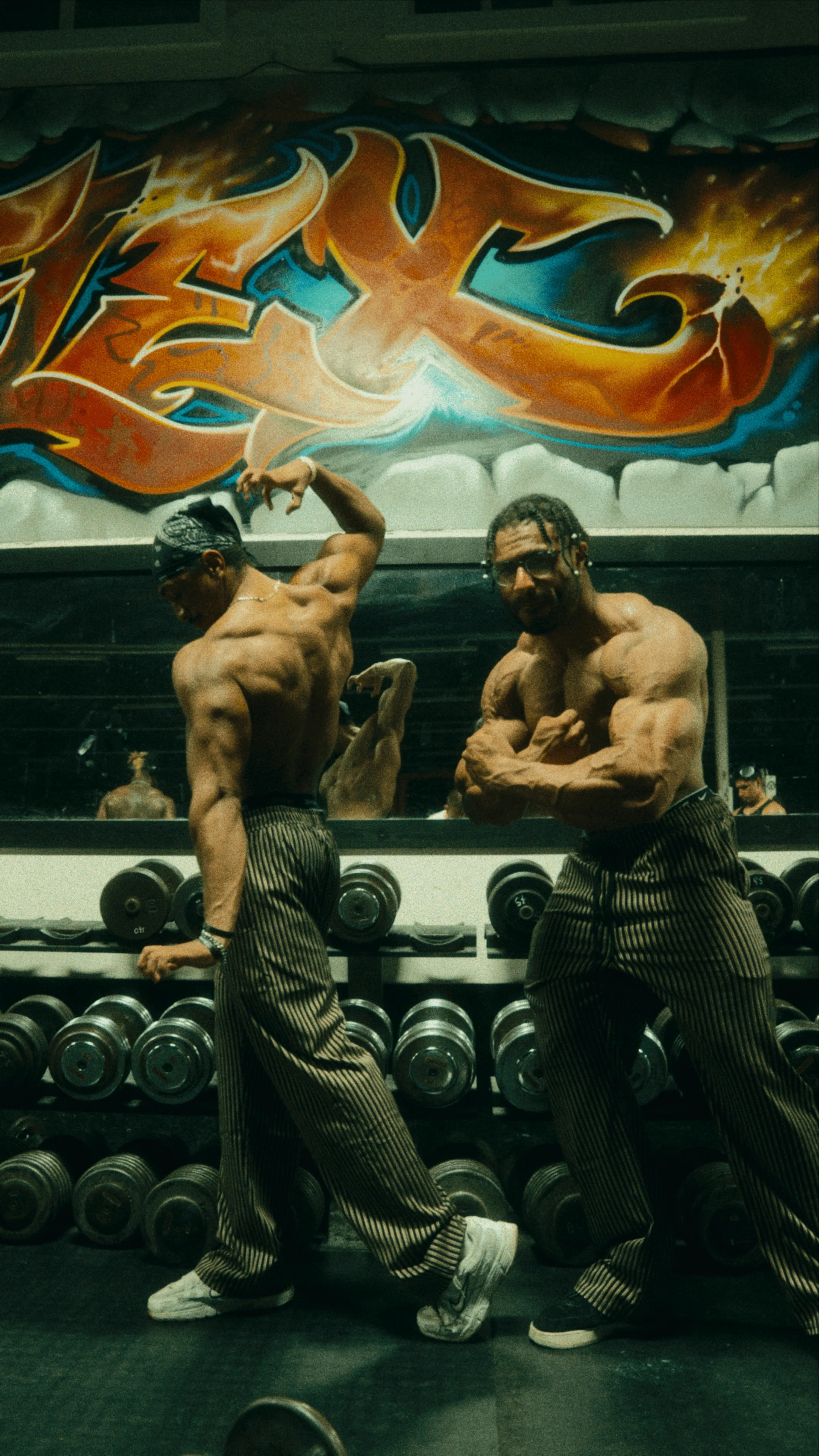 Onyx Black Pinstripe Sweatpants - Image 8