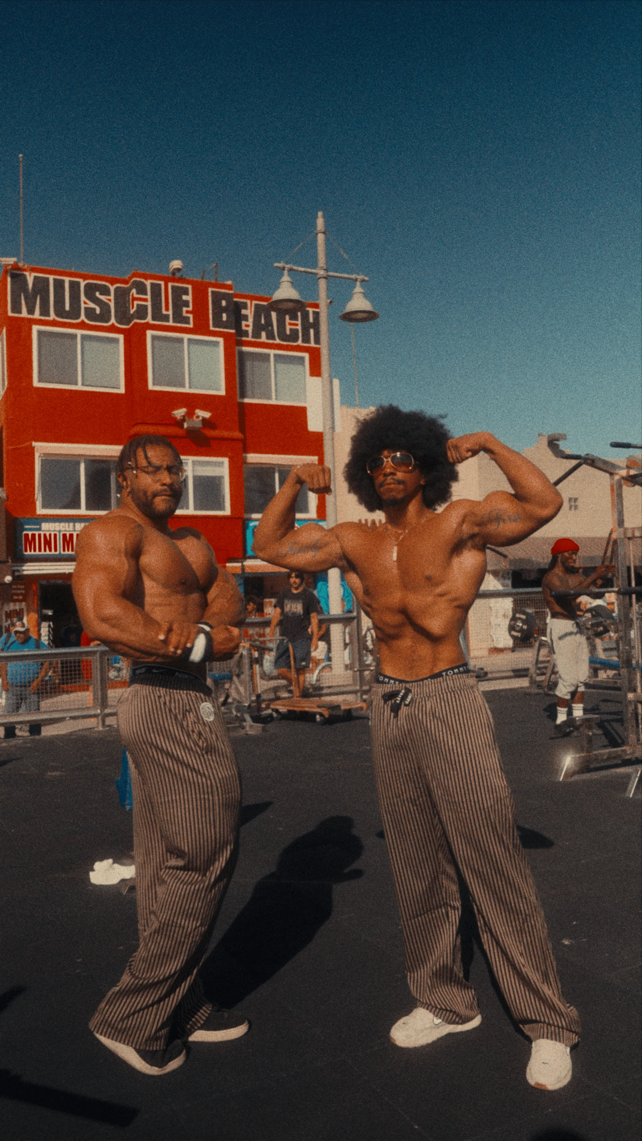 Onyx Black Pinstripe Sweatpants - Image 10