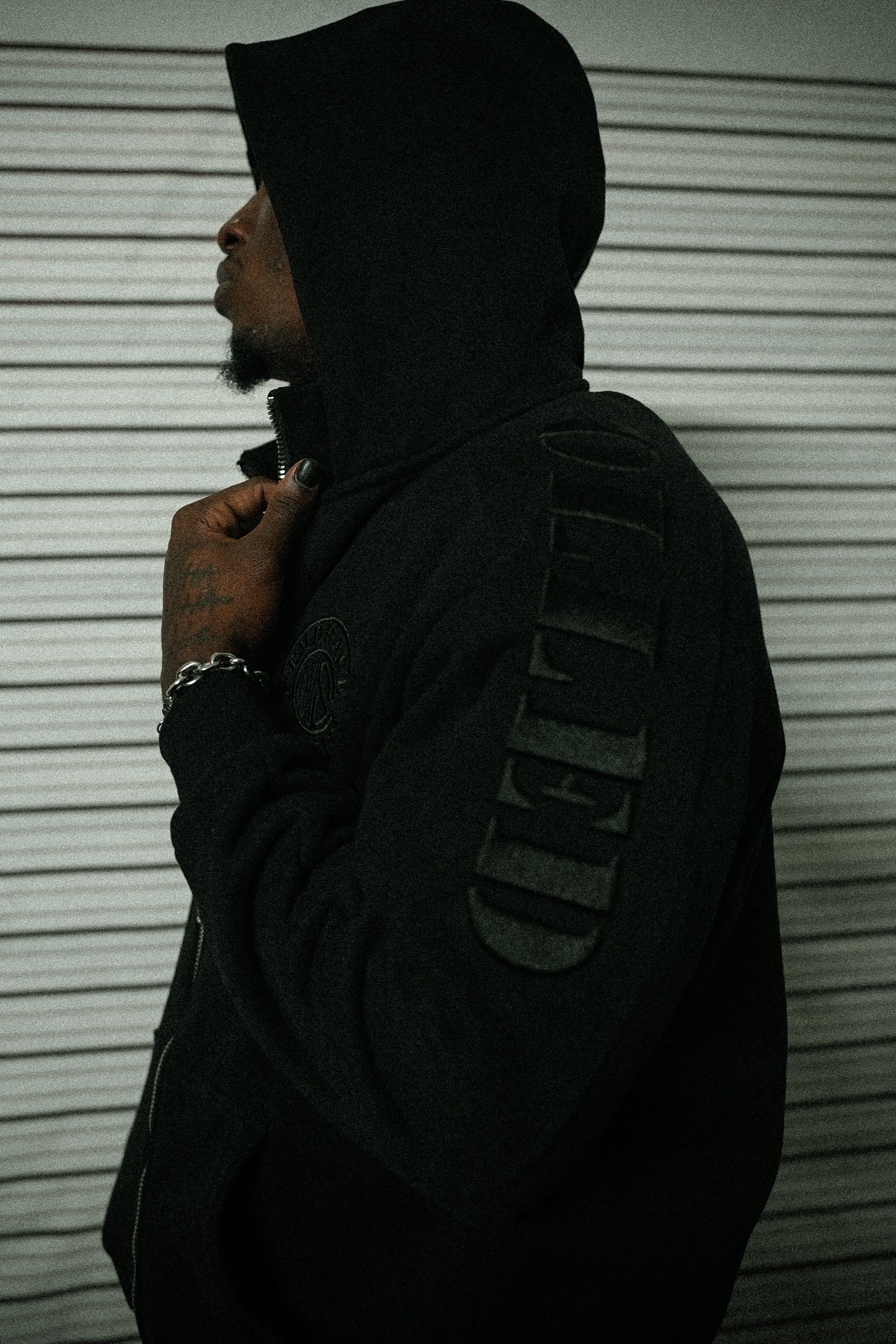 Blackout Shadow Zip Up Hoodie - Image 6